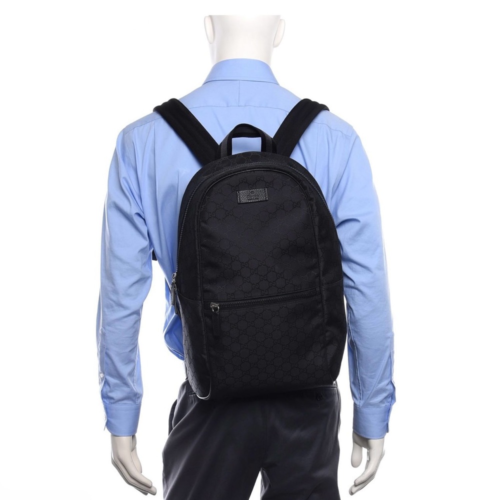 GUCCI
Nylon Monogram Slim Backpack Black